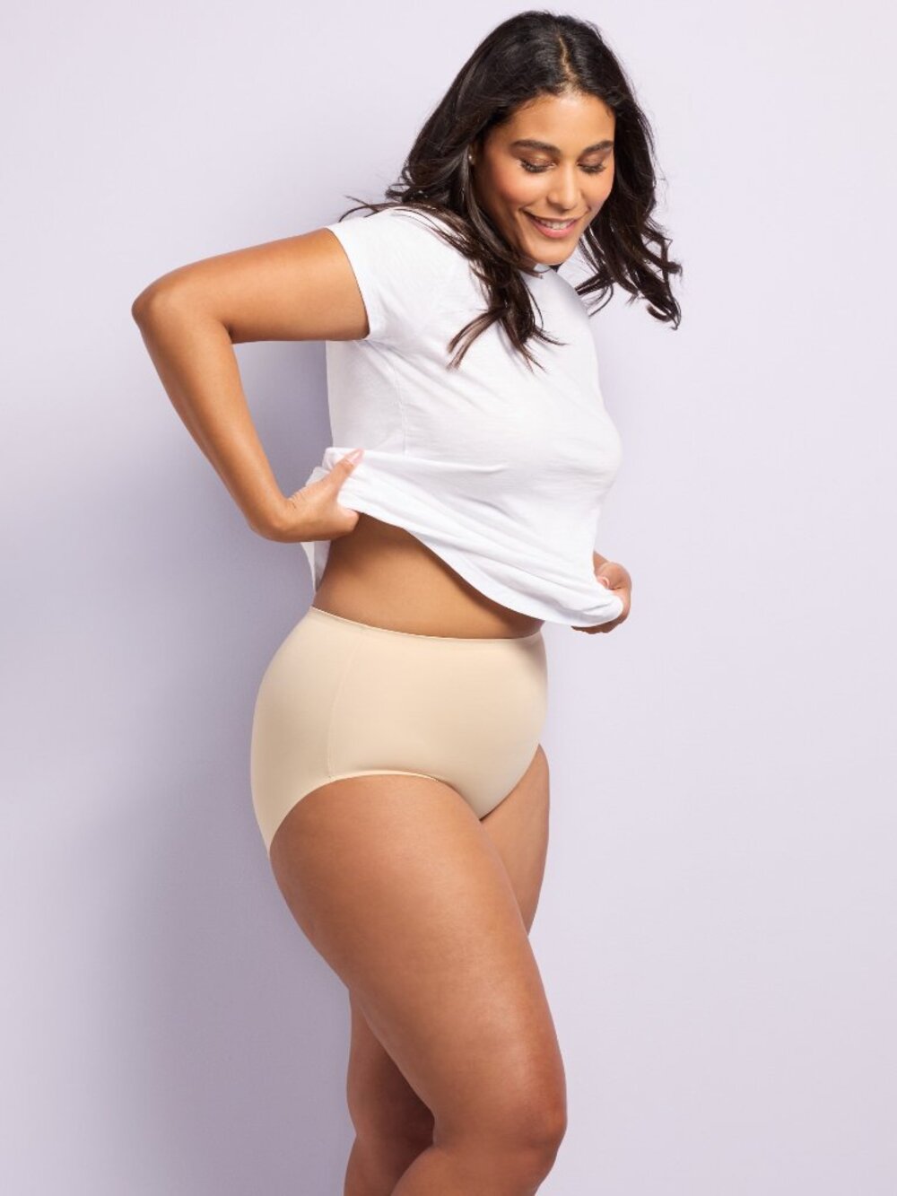 Cupid Intimates Soft & Smooth Shaping Brief - Warm Beige - Picture 8 of 8